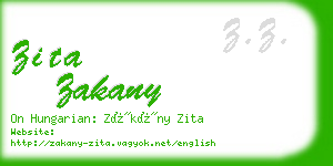 zita zakany business card